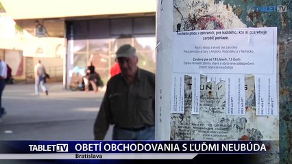 OBETÍ OBCHODOVANIA S ĽUĎMI NEUBÚDA