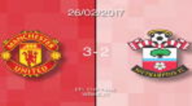 Manchester United 3-2 Southampton in words and numbers
