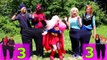 Spiderman & Kristoff vs Frozen Elsa & Anna! w_ Pink Spidergirl, Joker, Catwoman, Venom & Candy -)