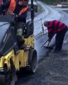 Un riverain belge casse-bonbon sabote le travail d'un ouvrier sous ses yeux