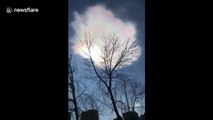 Strange multi-coloured cloud appears in China