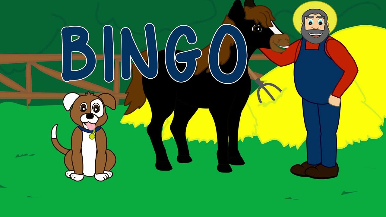 BINGO THE DOG - Childrens Songs Nursery Rhymes Bingo Song Bingo Dog Song Babies Toddlers by 123ABCtv