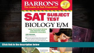 Popular Book  SAT Subject Test Biology E/M with CD-ROM, 2nd Edition (Barron s SAT Subject Test