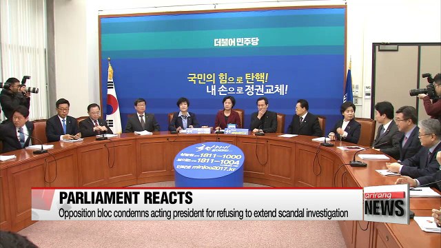 Korea's opposition parties vow to impeach acting president