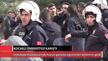 Kocaeli Üniversitesi’nde öğrenciler birbirine girdi