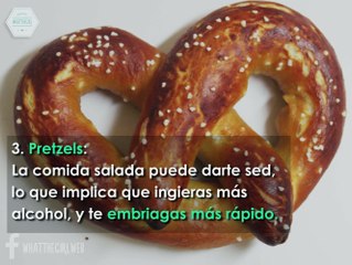9 Alimentos que debes evitar si vas a tomar Alcohol