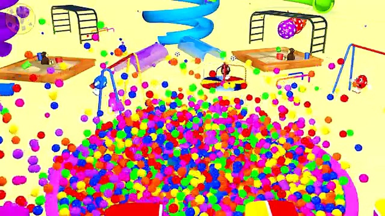 Colored Balls On The Giant 3D Slide For Kids - Balls Transformer Part 1