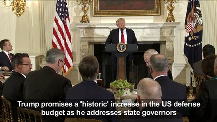 Trump promises 'historic' increase in US military budget