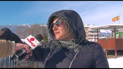 Liqeni i Ohrit shndërrohet në “pistë patinazhi”