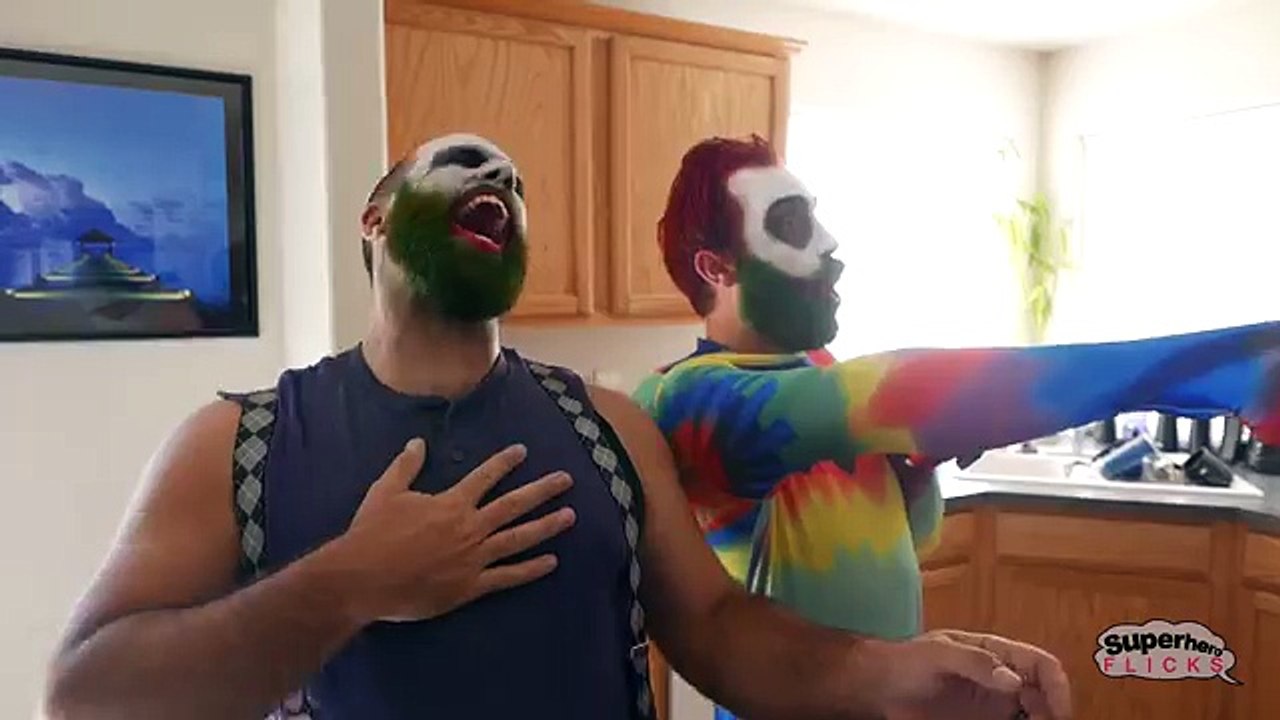 Twin Joker Vs Bearded Joker In Real Life Superhero Movie Battle!