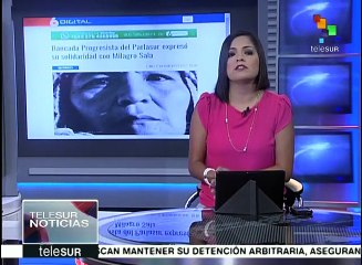 Líder argentina Milagro Sala recibe la solidaridad de activistas de AL