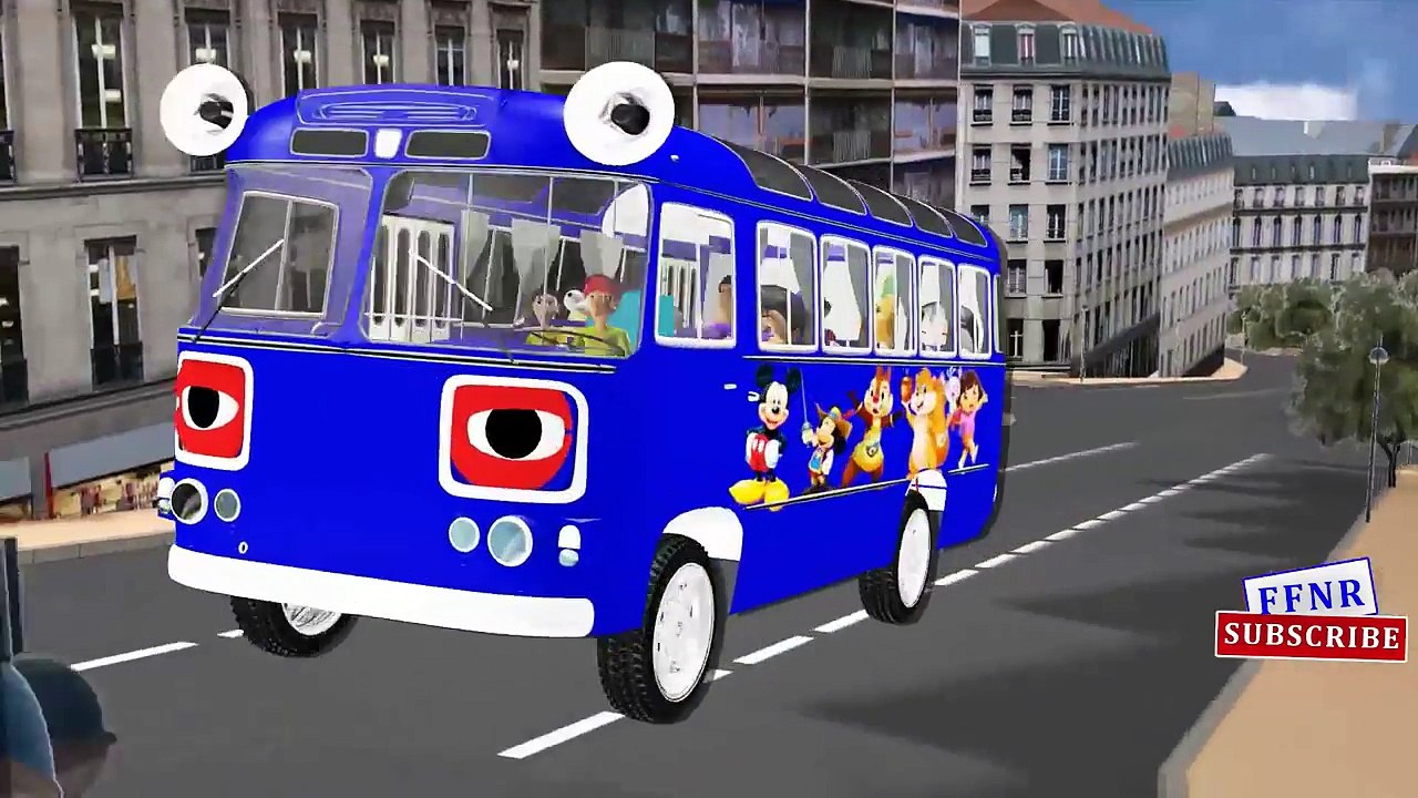 Frozen elsa anna kristoff song Wheels on the bus go Round and round rhyme for Kids children