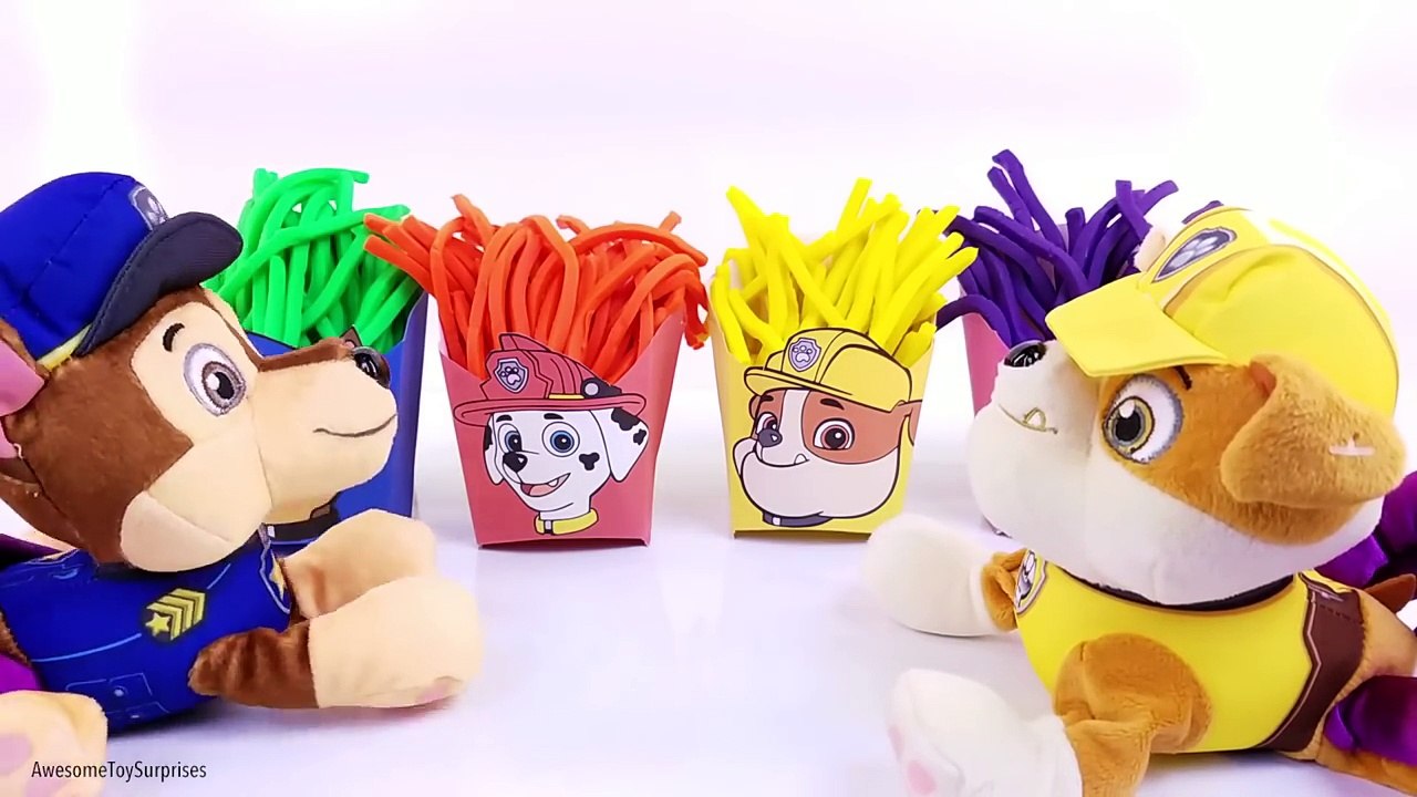 Nickelodeon Paw Patrol Play-Doh French Fry Toy Surprises Peppa Pig Sofia Pretend Play! Learn Colors!