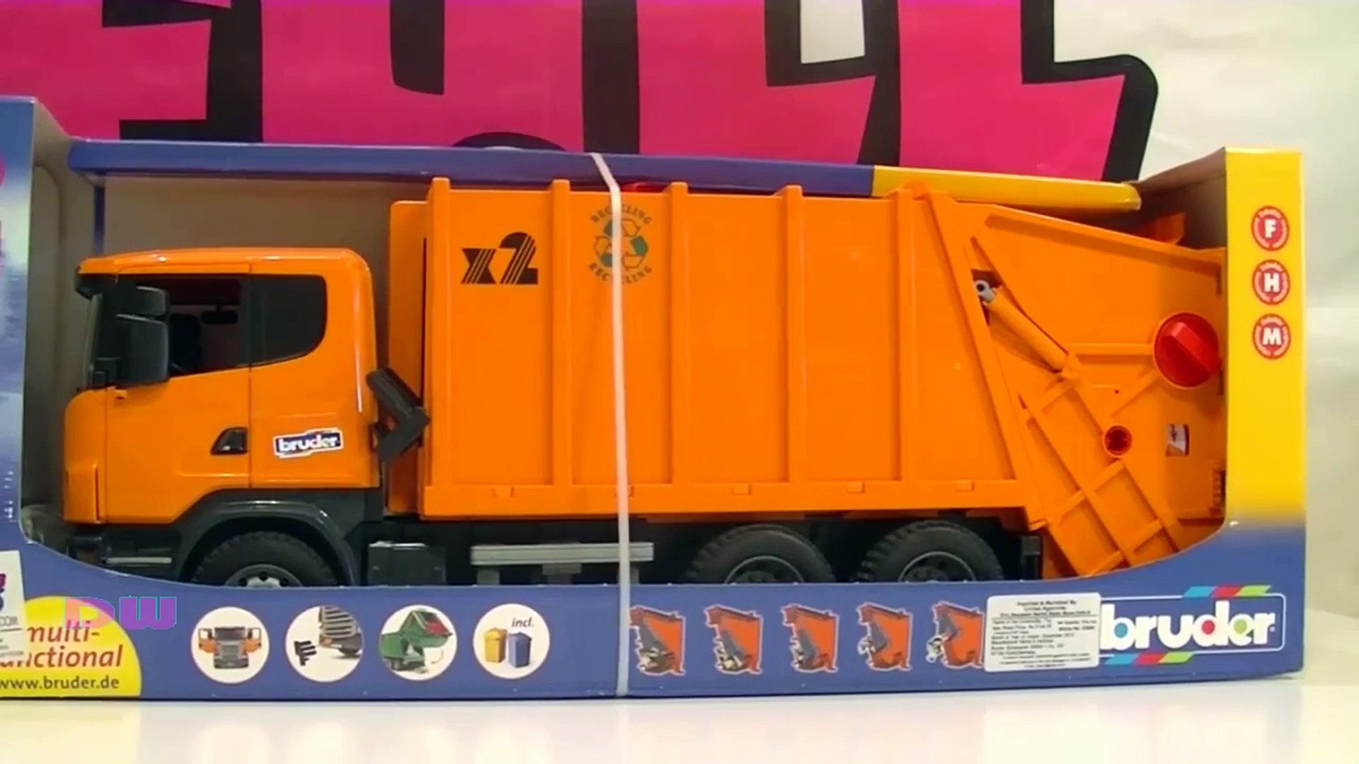 Bruder Scania Basura Mezcladora De Cemento De La Grúa Excavadora Land Rover Excavadora Defensor - Vidéo Dailymotion