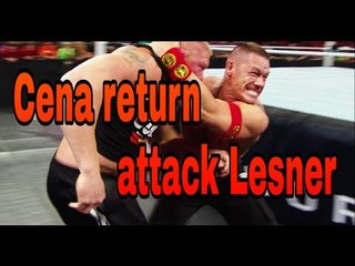 John cena Return WWE Raw attacked leasner-part-2