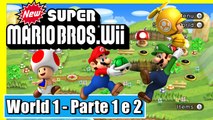 New Super Mario Bros (Wii) MUNDO 1-  FASE 1 E 2