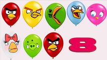 Learn to Count Numbers 1 to 10 with Angry Birds Balloons - Learn Colors With Angry Birds B