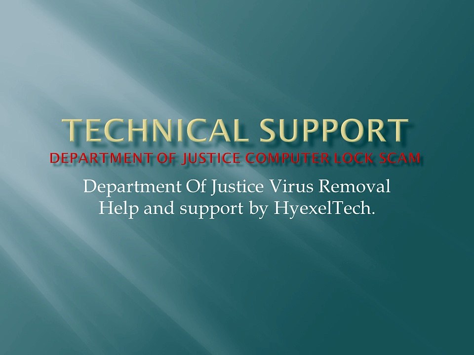Department of justice computer lock scam virus get rid of form computer