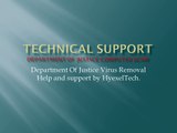 Department of justice computer scam virus removal help and support
