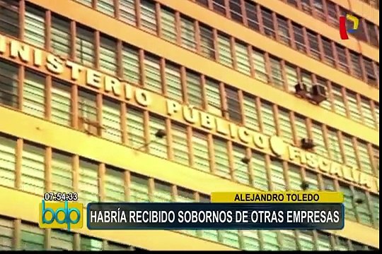 Alejandro Toledo habría recibido sobornos de otras constructoras brasileñas