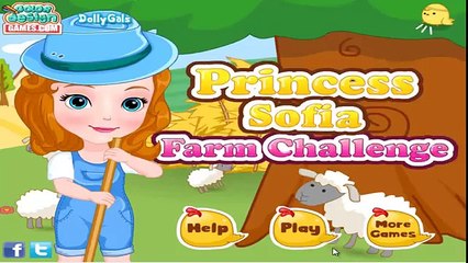 Sofia the First - Princess Sofia Farm Challenge - Disney Movie Cartoon Game for Kids in En