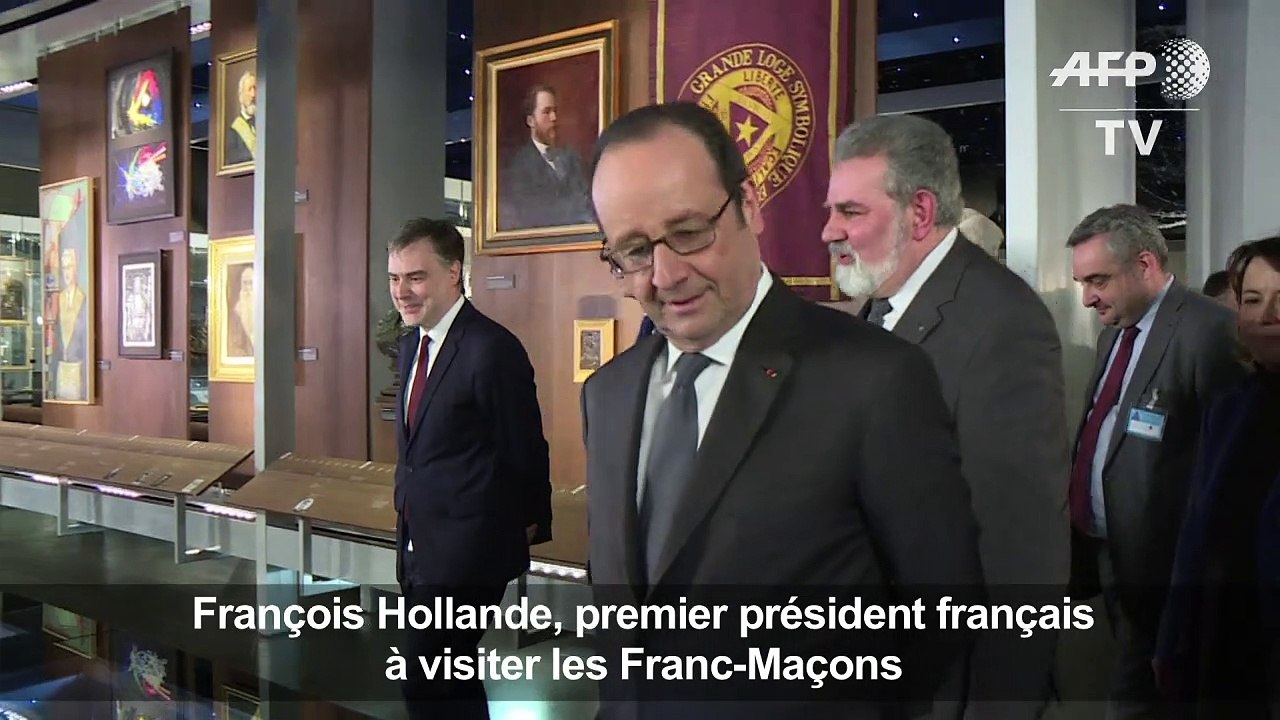 Hollande, premier président français à visiter les Franc-Maçons