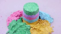 DIY How to Make Colors Kinetic Sand Colors Dyeing Learn Colors block Pudding