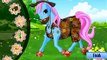 Малышка Барби ухаживает за пони из мультика май литл пони , моет, одевает пони в игре для
