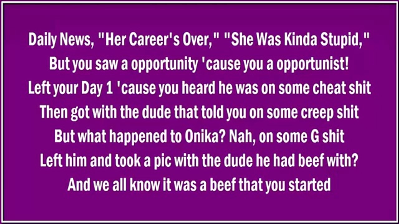 Remy Ma - Shether (Lyrics) [Nicki Minaj Diss]