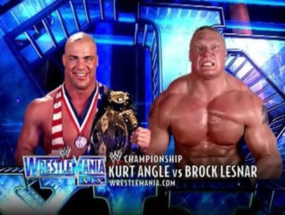 WrestleMania 19 Kurt Angle Vs. Brock Lesnar - Lucha Completa en Español (By el Chapu)