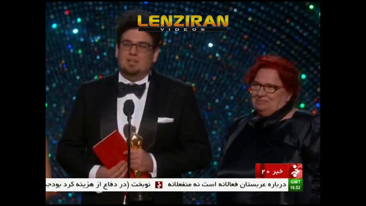 Report of Iranian TV about Oscars and prize won by Asghar Farhadi