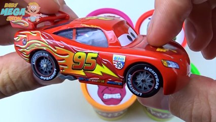 Сups Stacking Toys Play Doh Clay Angry Birds Hulk McQueen Cars 2 Pixar Disney Learn Colors for Kids