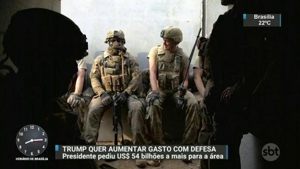 Donald Trump revela aumento histórico no orçamento para a defesa