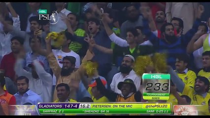 most sixes in HBL PSL 2017