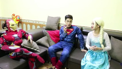 Frozen Elsa vs Maleficent Toilet Pranks ! w/Spiderman, Superman,Iron Man in Real Life Supe
