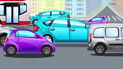 The Ambulance with Police Car and Service Vehicle - Tow Truck Adventures in City of cars