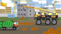 GRÚA y Camiónes infantiles - Coches Para Niños - Caricaturas de Carros | Dibujos animados