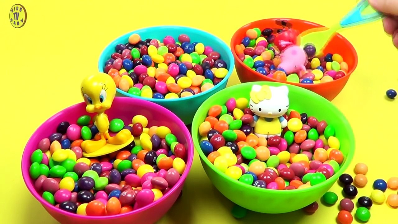 Skittles Surprise Toys HIDE & SEEK | Peppa Pig | Spongebob | Hello Kitty | Tweety