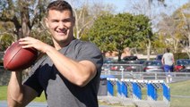 NFL prospect Mitch Trubisky preps for scouting combine