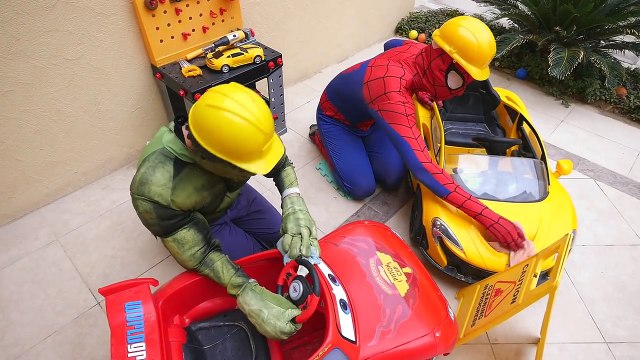 Spiderman CAR WASH GONE WRONG! w_ Hulk Venom Joker Bad Baby & Toys Family Fun McDonalds Kids Video-k2EnzmLvhIc