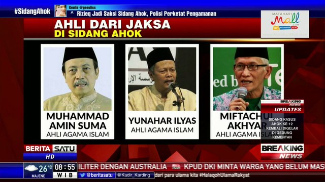 Inilah Para Ahli yang Pernah Dihadirkan Jaksa di Sidang Ahok