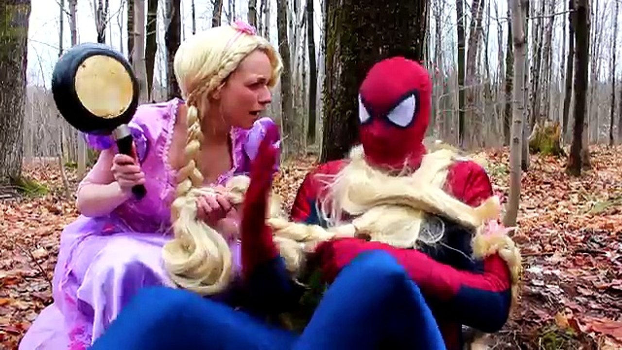Pink Spidergirl & Jokers Wedding? w/Frozen Elsa & Anna, Spiderman, Catwoman & Bubble Gum