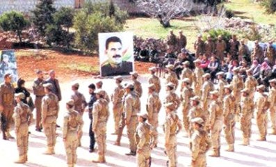 Görüntüleri Ortaya Çıktı! YPG'li Teröristler Böyle Yemin Etti