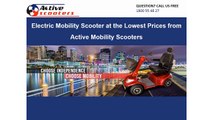 Electric Mobility Scooter at the Lowest Prices from Active Mobility Scooters