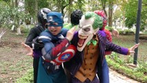 Spiderman Escape Tiger Attack!!! Parkour Superheroes Joker Hulk Venom Children Action Movi