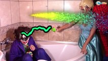 Is Frozen Elsa OK?! w/ Spiderman Anna Joker Hulk Challenge Spidergirl Fun Real Life