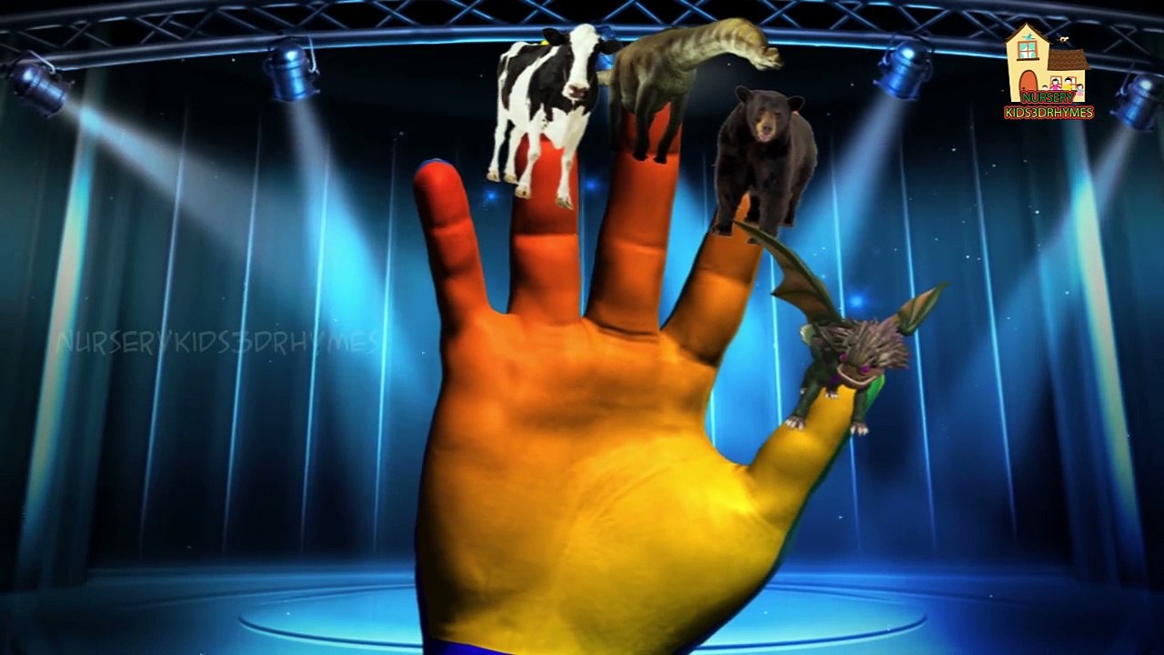 Tiger finger family nursery kids english 3d rhymes | Animated children songs