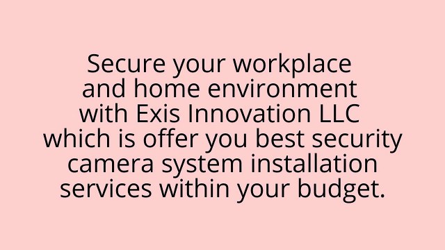 Home Security Cameras Installation Washington Dc