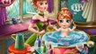 Анна ребенка мыть принцессы Дисней замороженные игры для маленьких девочек