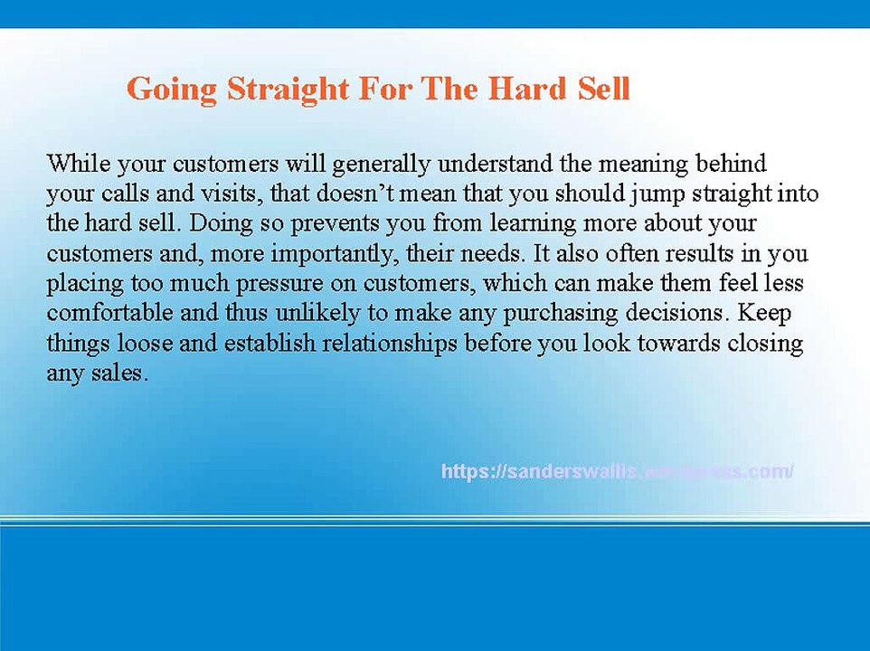 Sanders Wallis Common Mistakes Made By New Sales